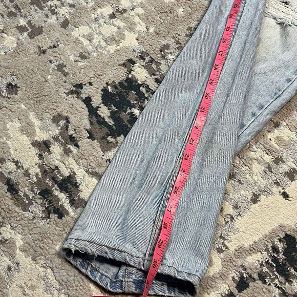 VTG Levis 550 Jeans Men 36x30 Blue Relaxed Tapered 90s Light Wash Tag Distressed - Picture 10 of 16